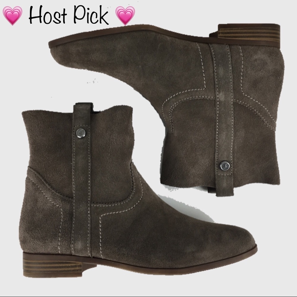 Frye & Co Grey Suede Leather Ankle Boots 7 M Gray